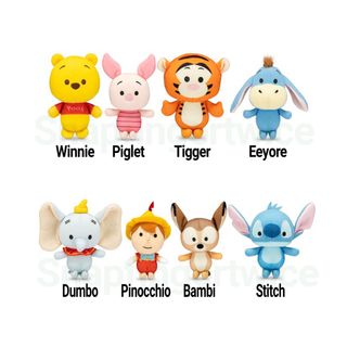 Disney Tsum tsum Stitch, Scrump, Pooh, Piglet, Eeyore, Tiger, Chip, Dale  crochet amigurumi plush