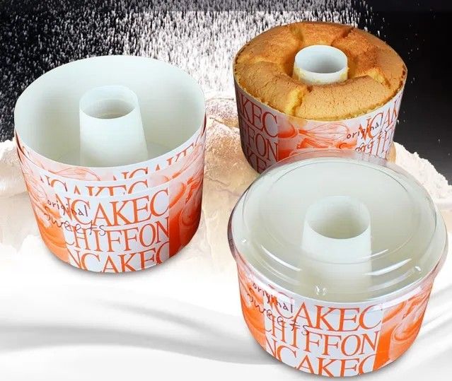 Disposable Chiffon Cake Mould w cover stickers 10pc Food