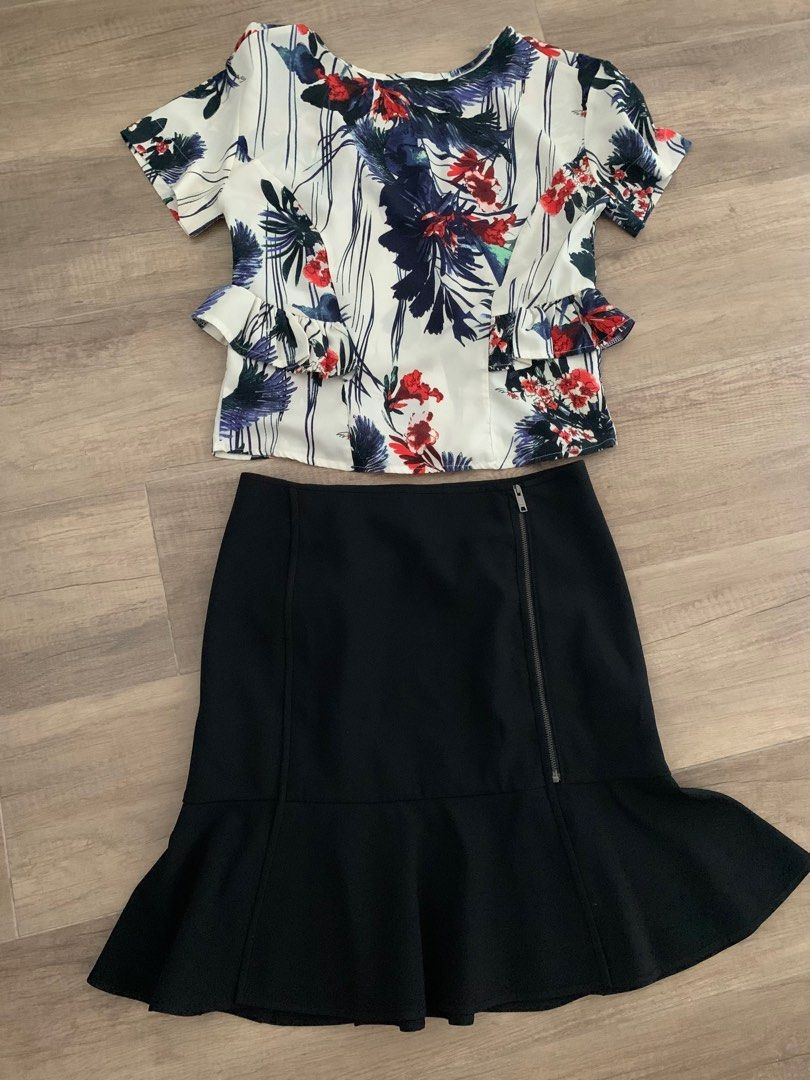 dkny black skirt