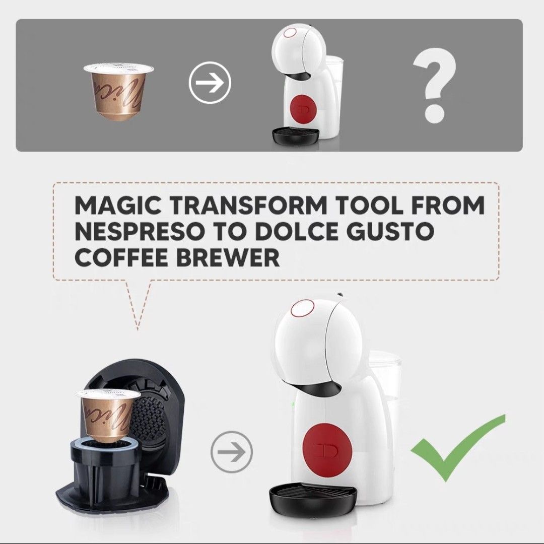 DOLCE GUSTO 膠囊轉NESPRESSO 膠囊(大轉小), 家庭電器, 廚房電器, 咖啡機及咖啡壺- Carousell