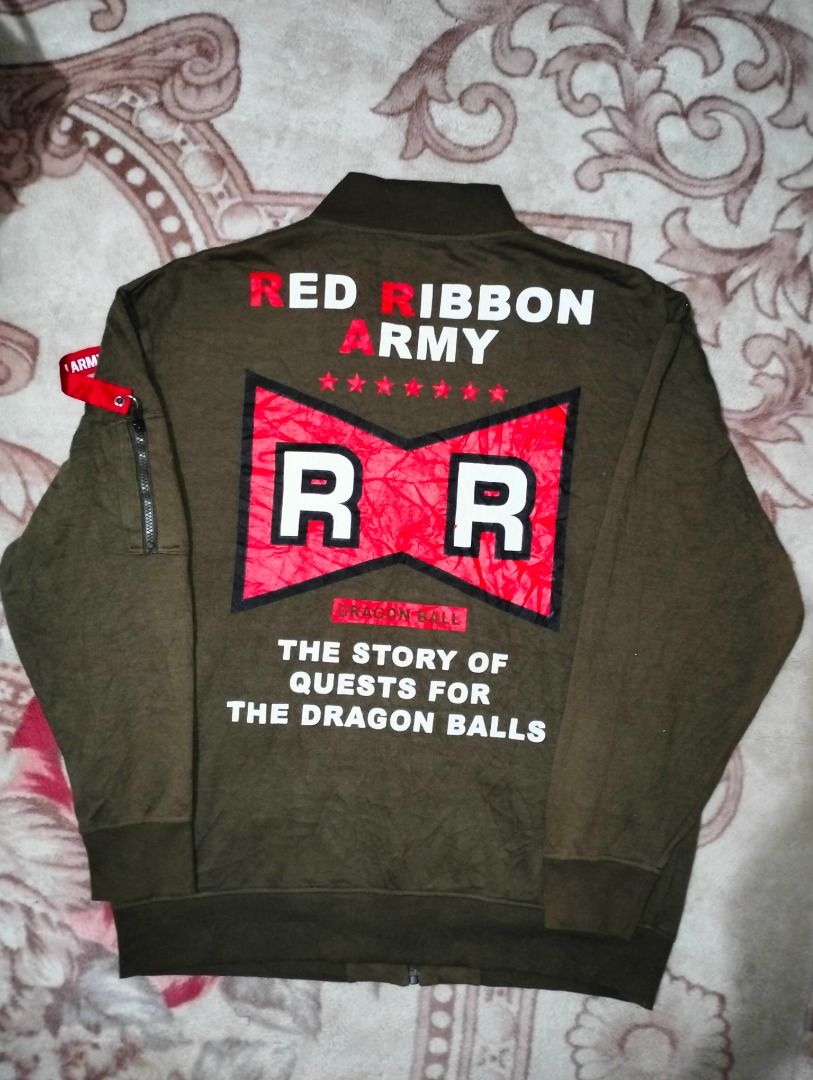 Dragon Ball Vintage Red Ribbon Army Jacket Khaki Green 3L Size, Men's