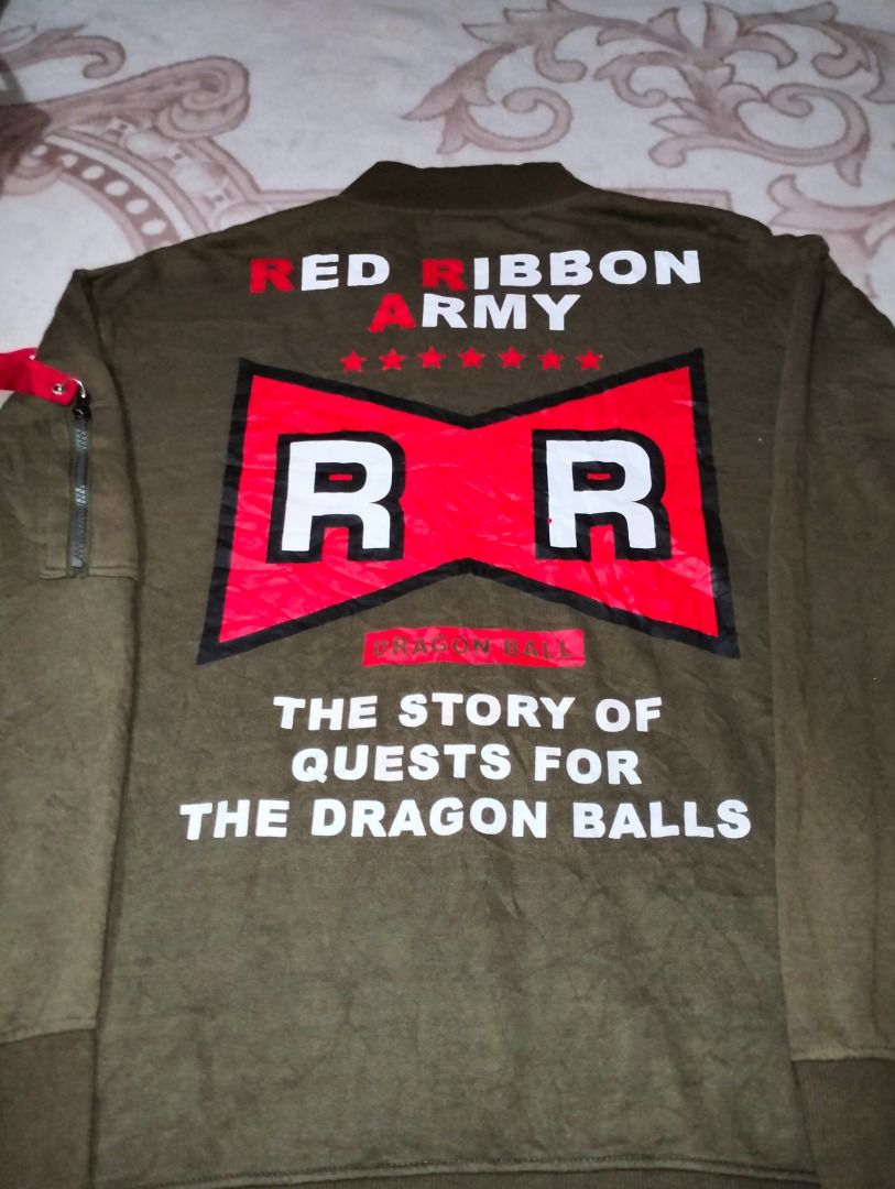 Dragon Ball Vintage Red Ribbon Army Jacket Khaki Green 3L Size, Men's