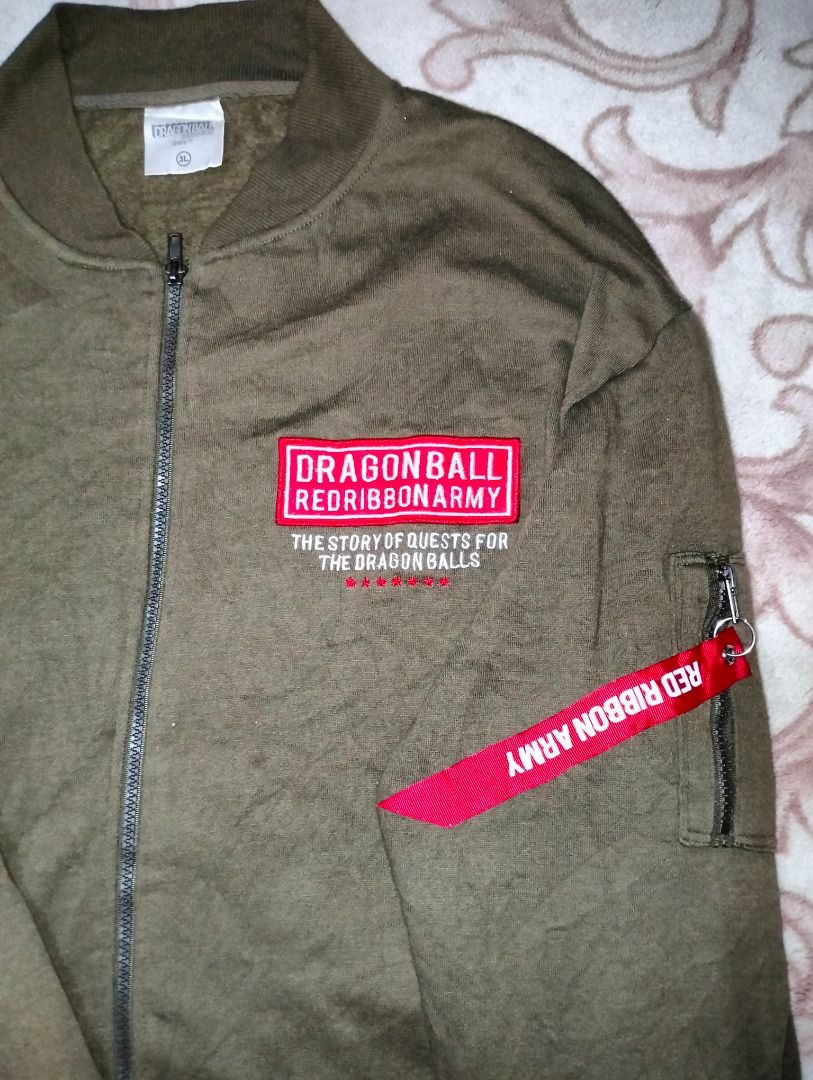 Dragon Ball Vintage Red Ribbon Army Jacket Khaki Green 3L Size, Men's