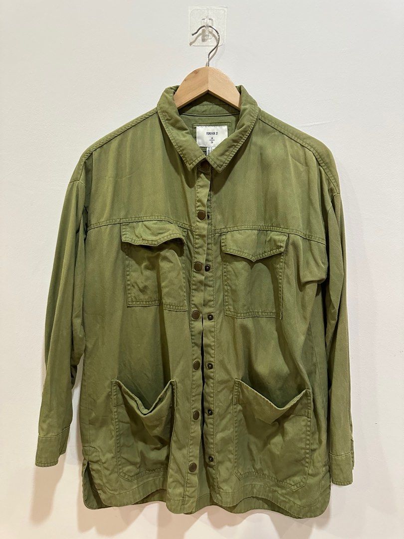 Army fatigue jacket forever 21 outlet