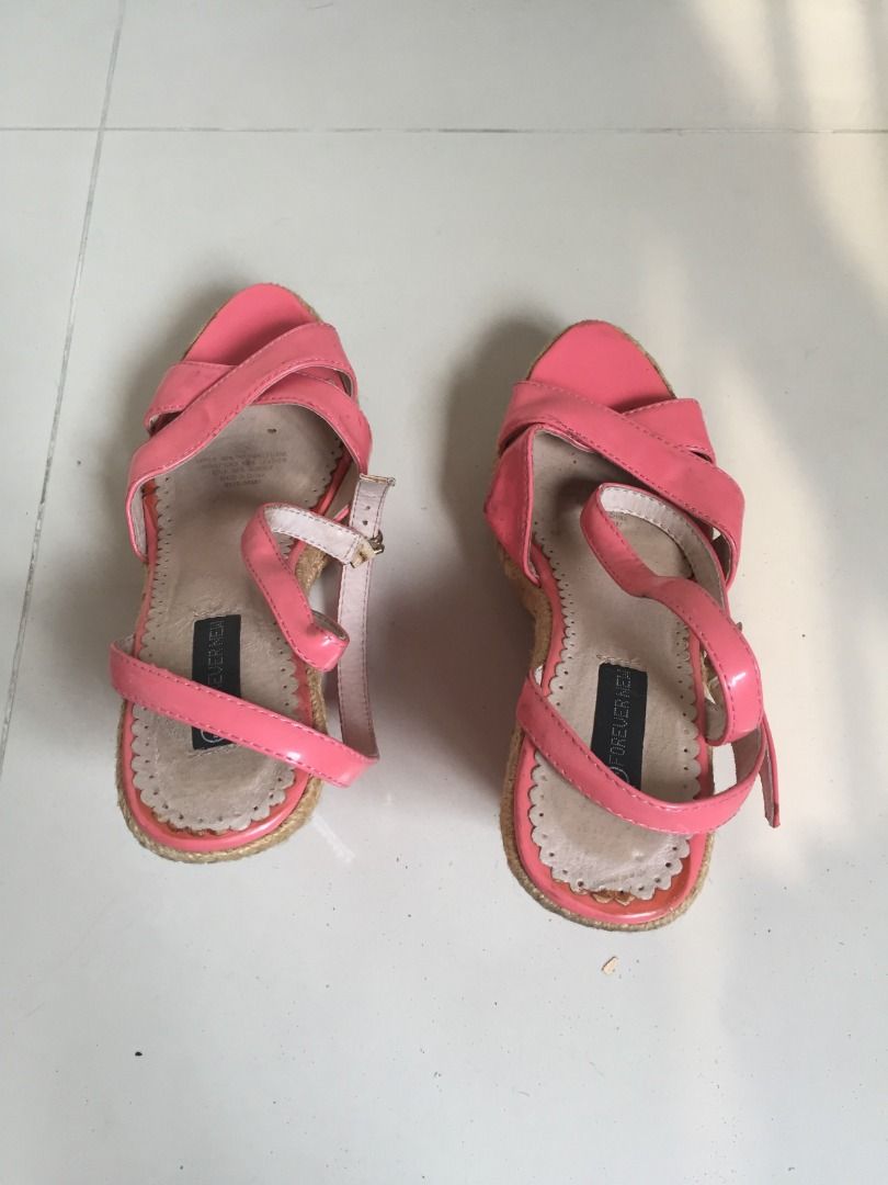 FOREVER NEW Pink Wedges Shoes Woman Women Lady Ladies Girls Female