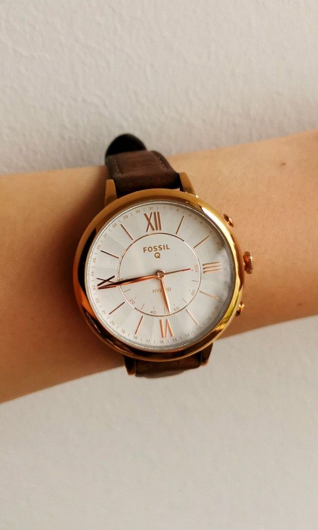 Fossil hybrid smartwatch q jacqueline rose gold new arrivals