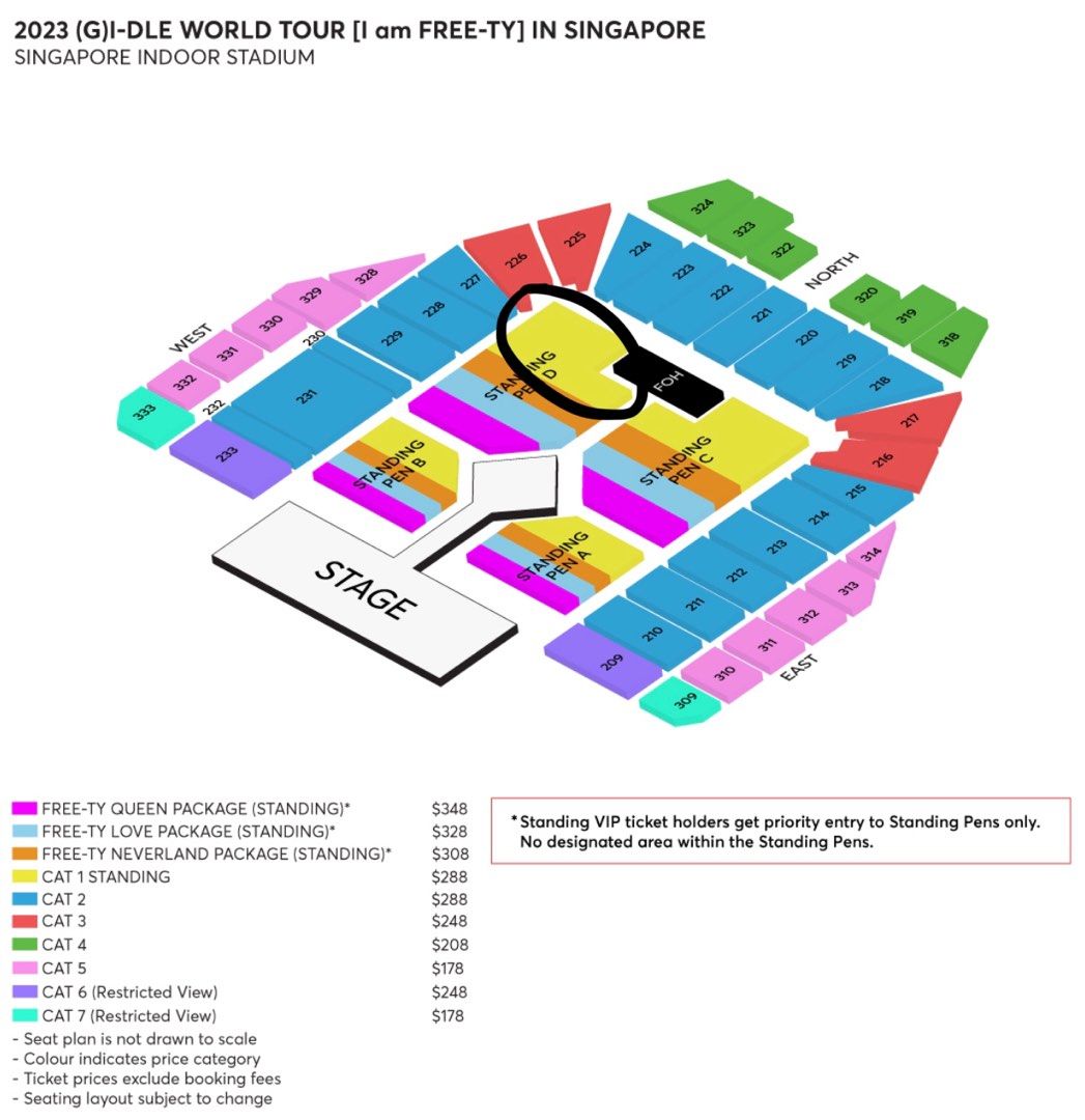 GIDLE (G)IDLE I Am Freety World Tour, Floor Standing Singapore