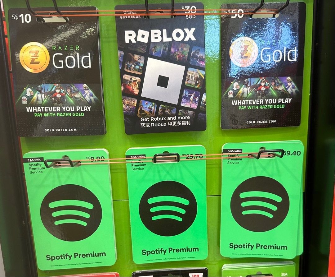 Gift cards -  , Razer , Spotify , valorant , xbox , garena