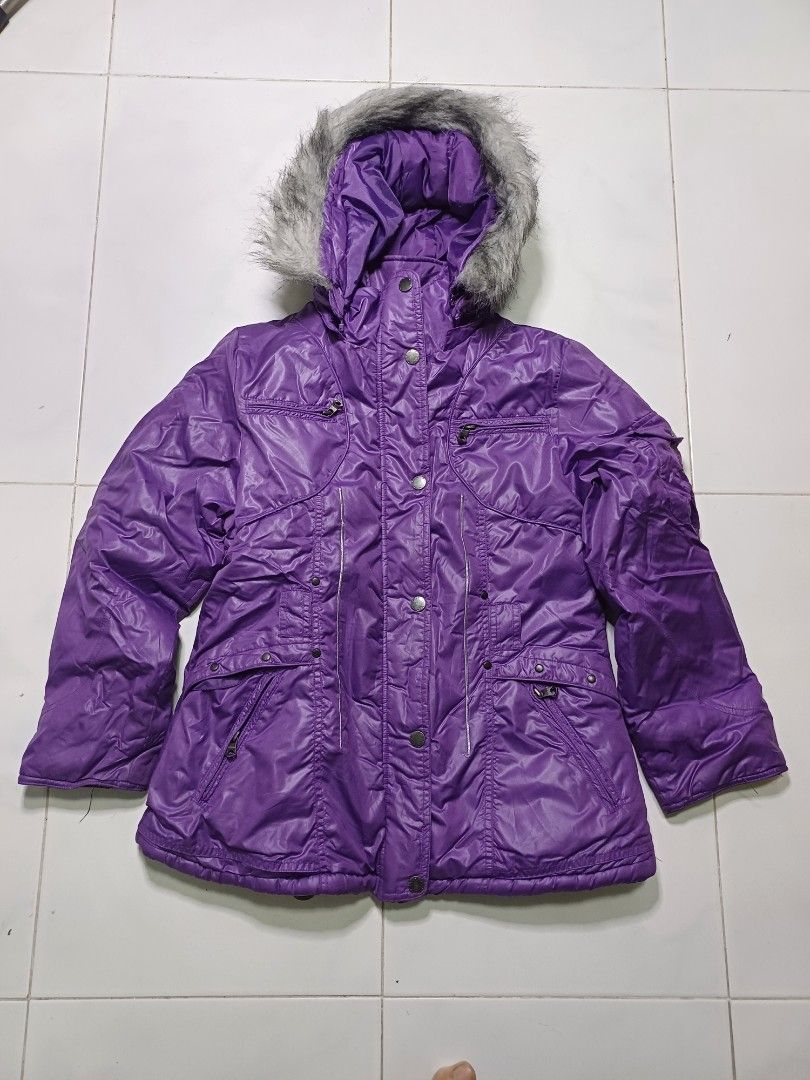 Girls purple new arrivals parka