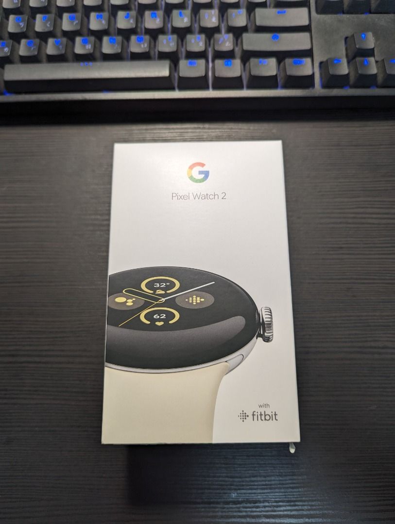 Google Pixel Watch 2 金屬銀鋁製錶殼/陶瓷米運動錶帶藍芽WiFi版, 手機