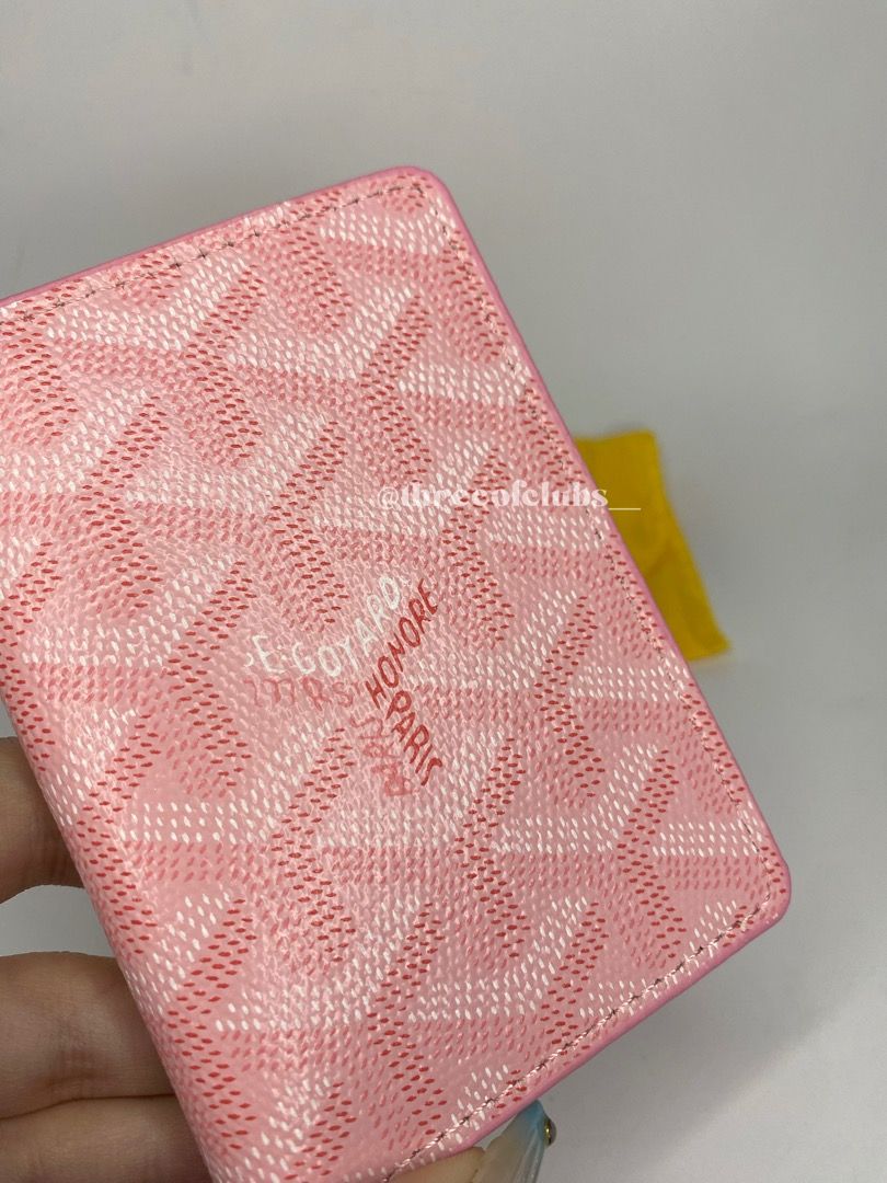 Goyard Saint Marc Card Holder in Pink, Luxury, Bags & Wallets on