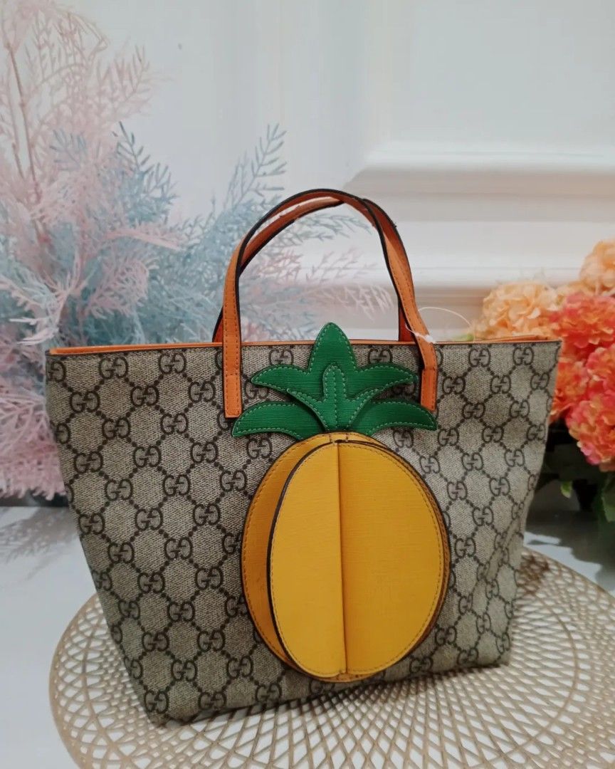 Children's gg cheap tote with pineapple