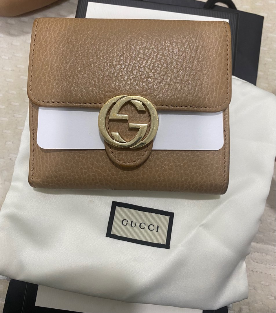 Gucci GG Interlocking WOC Beige, Luxury, Bags & Wallets on Carousell