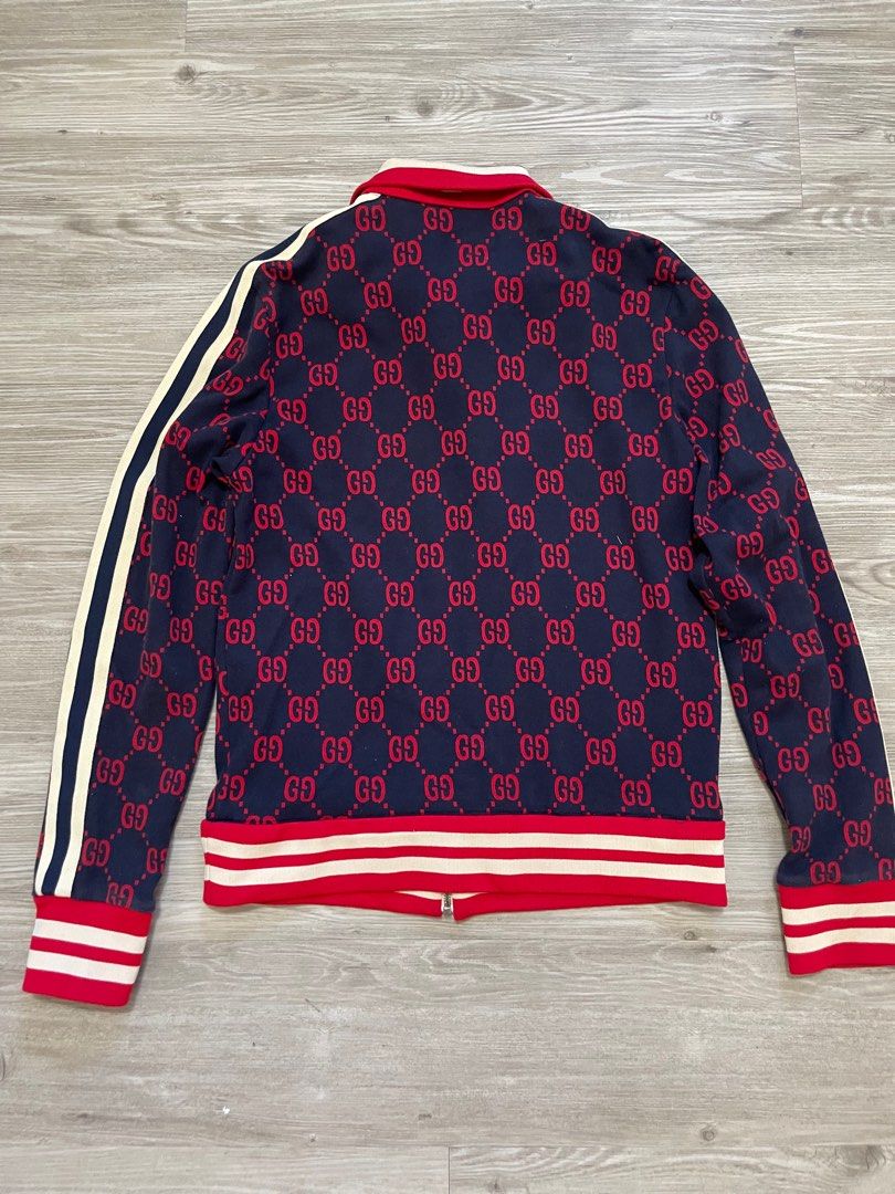 Gucci Navy Red Monogram Track Jacket Carousell