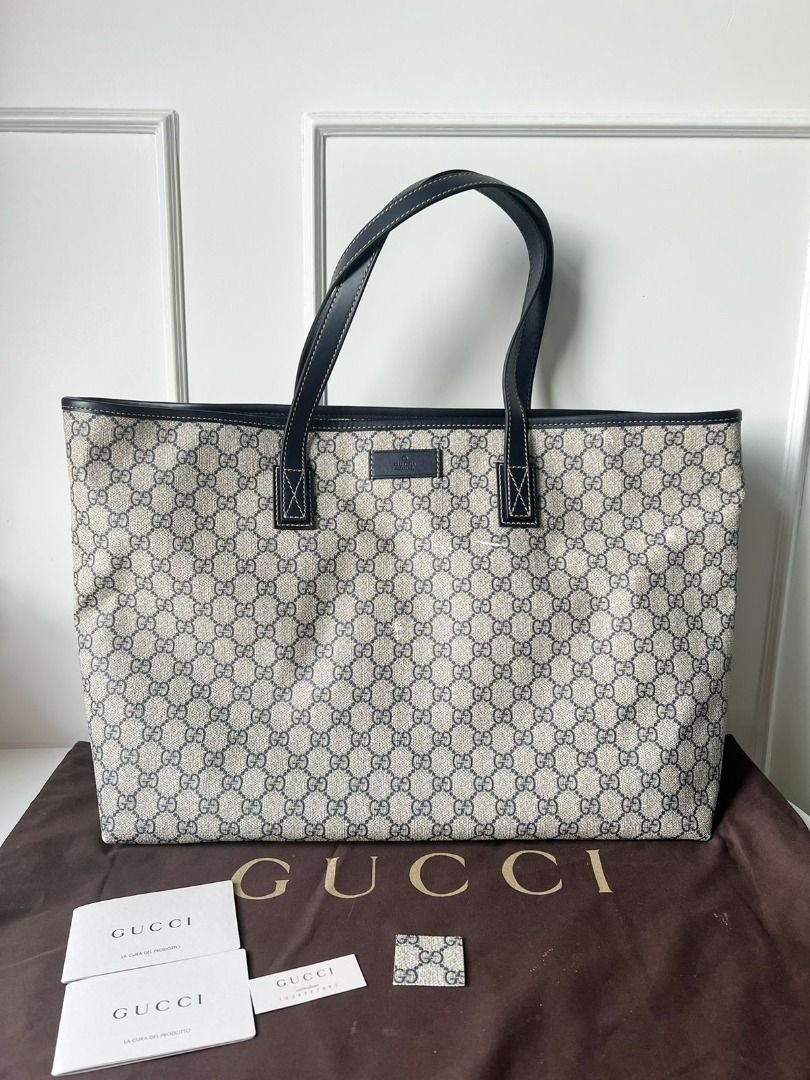 Gucci supreme tote large 37 45cm x 27 x 10cm Db booklet controllato sample leather bc