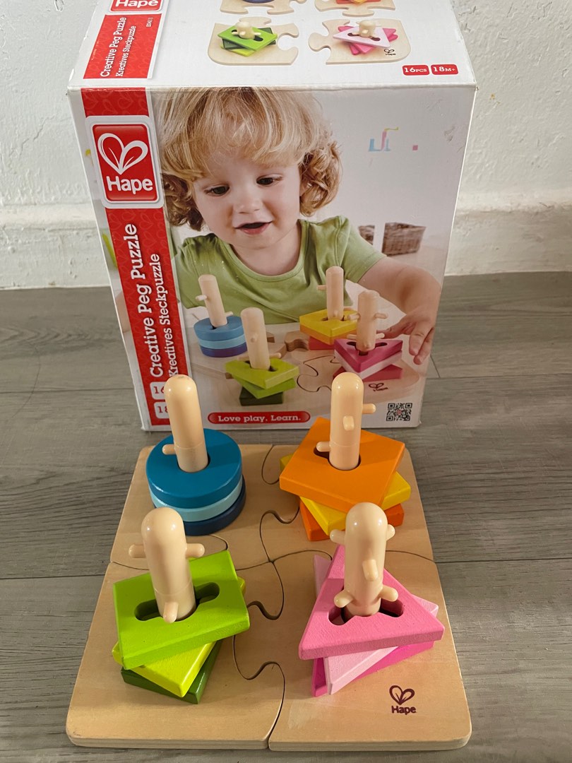 Hape Creative Peg Puzzle, Babies & Kids, Infant Playtime on Carousell