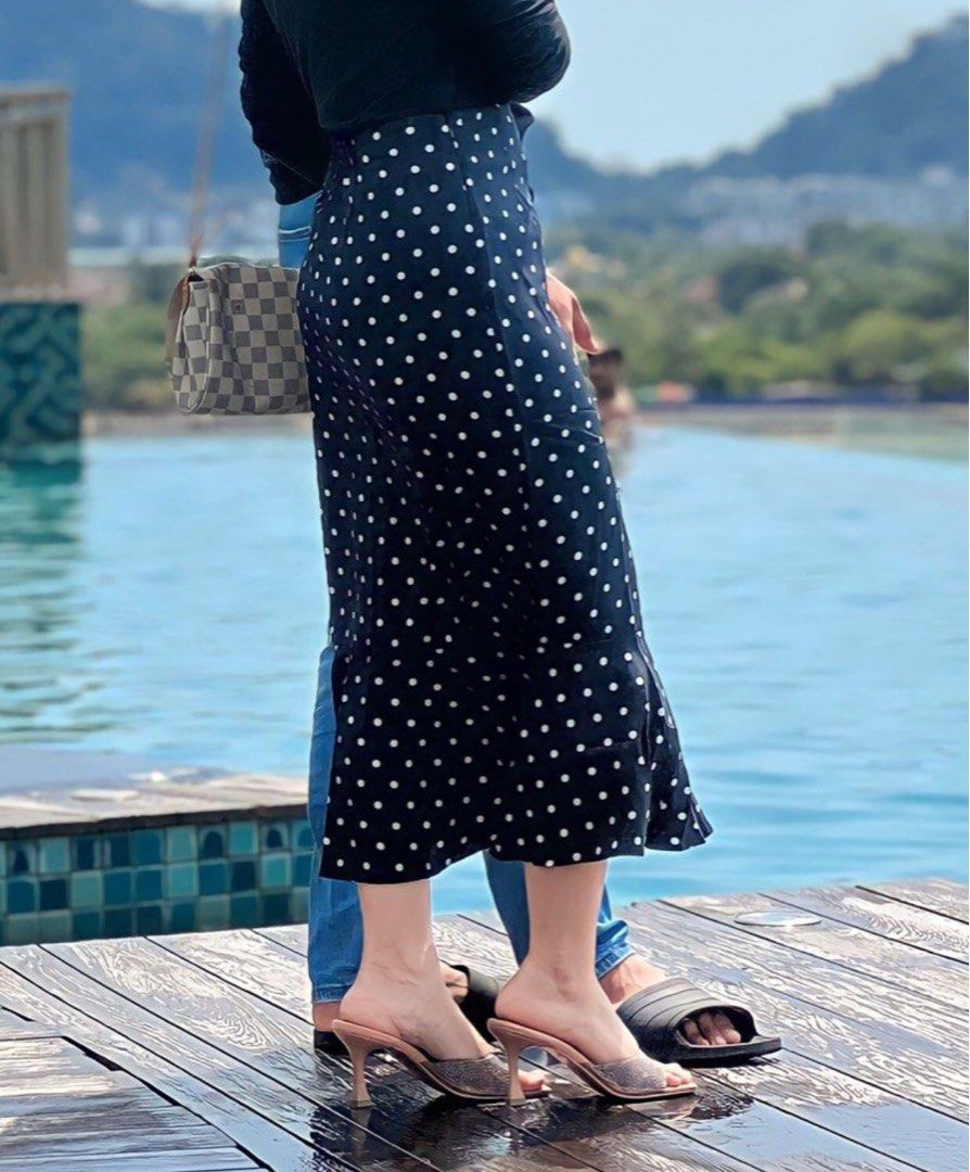 Polka dot skirt chiffon online