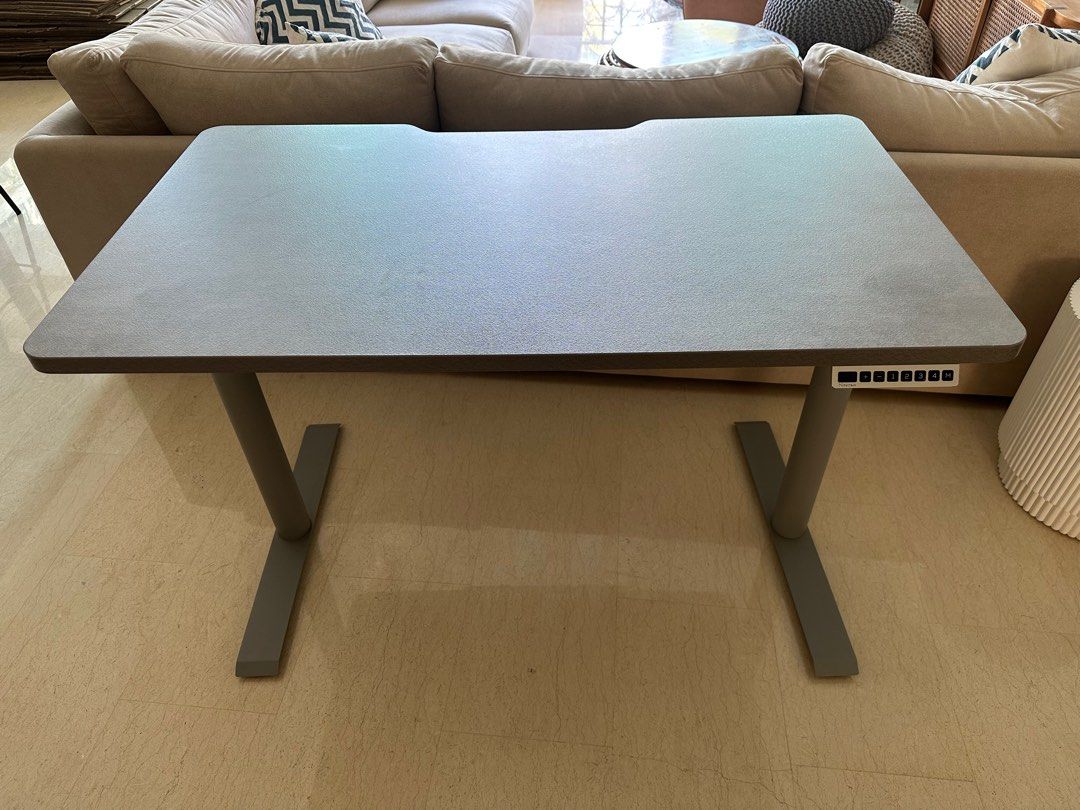 Hinomi Gray Stand Up Desk 120x70, Furniture & Home Living, Furniture, Tables & Sets on Carousell