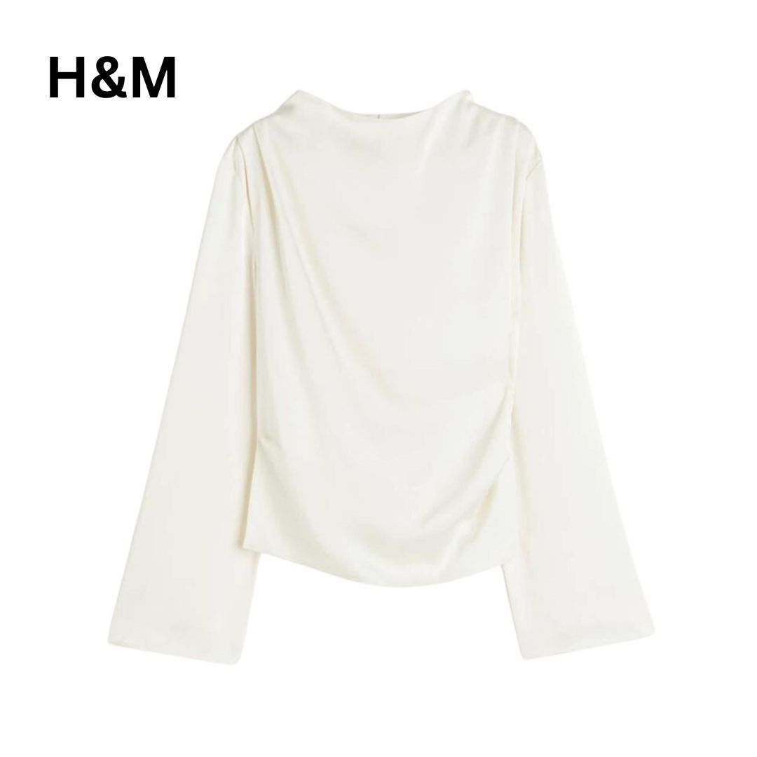 H and 2025 m white blouses