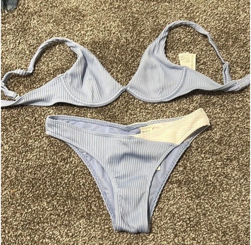 Hollister striped bikini store