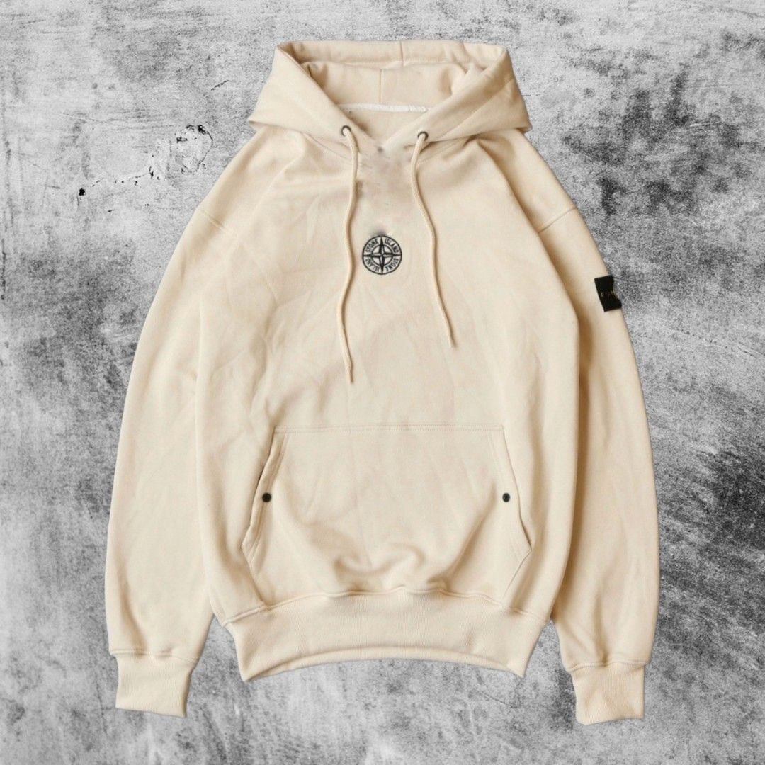 Stone island cream hoodie online
