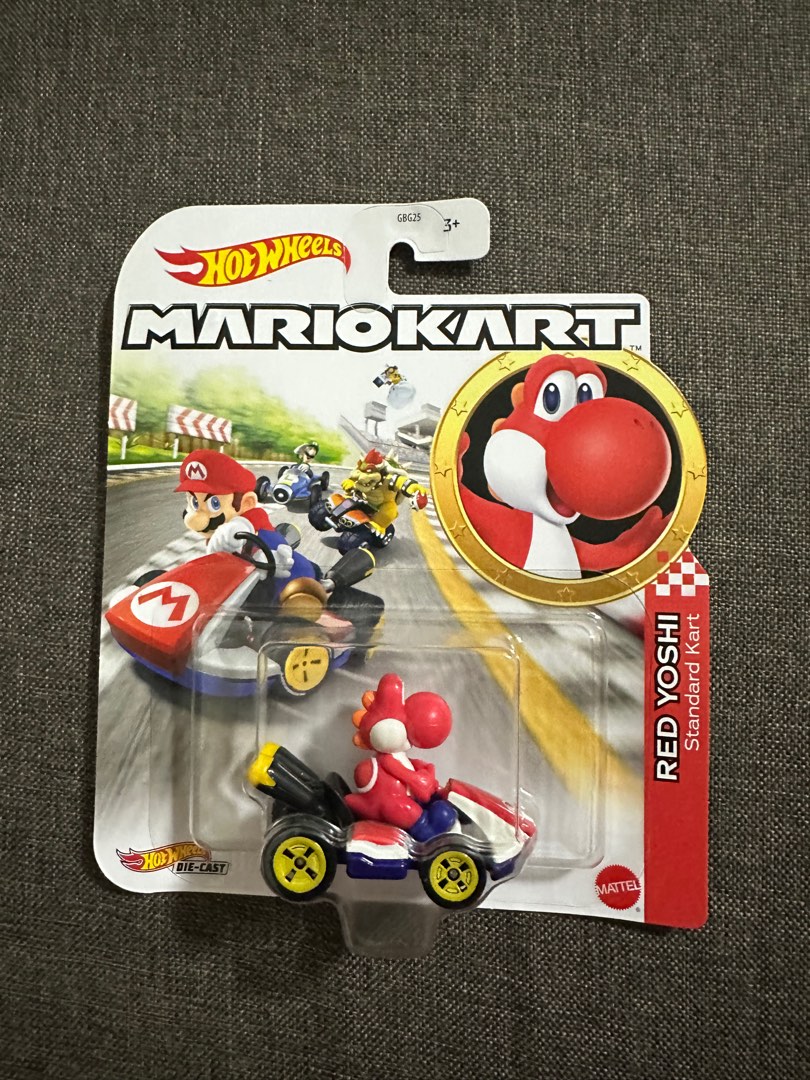 Hot Wheels Mario Kart Red Yoshi Standard Kart Hobbies And Toys Toys And Games On Carousell 8862