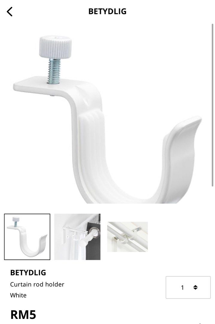 Ikea curtain set (RACKA/RAFFIG/BETYDLIG), Furniture & Home Living, Home