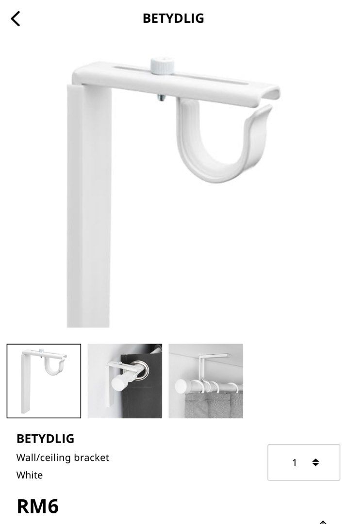 Ikea curtain set (RACKA/RAFFIG/BETYDLIG), Furniture & Home Living, Home