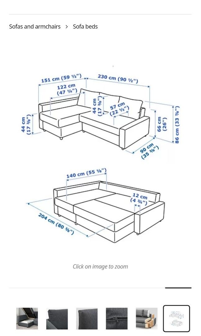 IKEA Friheten 3 person Lshaped Sofa With Storage and Pull Out Bed, 傢俬