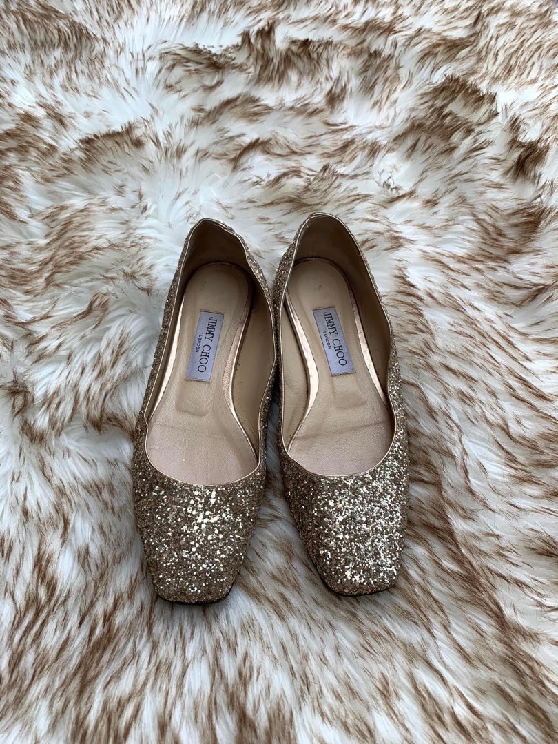 Jimmy choo glitter flats store