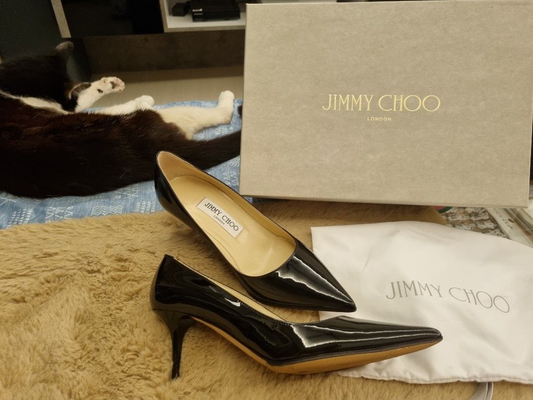 Jimmy choo black patent online heels