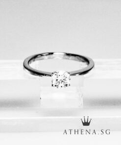 JW DR 1481 18K WG SOLITAIRE DIAMOND RING D1 0.41CTS 2.35G FROM LEE HWA JEWELLERY SIZE 12
