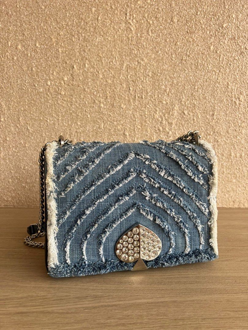 Kate Spade Amelia Medium Flap Shoulder Bag in light denim