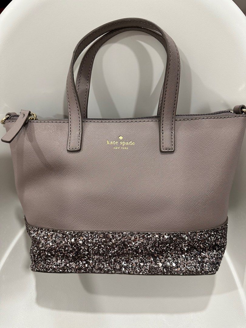Amazon.com: Kate Spade Glitter Glimmer Small Zip Satchel Crossbody Bag  Holiday (Black) : Clothing, Shoes & Jewelry