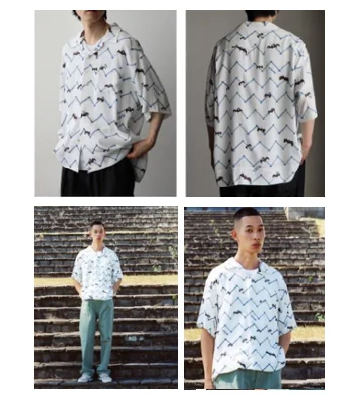 LAST STOCK ON SALE : VISVIM 2023 COPA SHIRT S/S BATS - WHITE IN