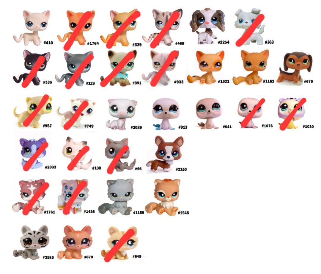 Littlest pet deals shop number list