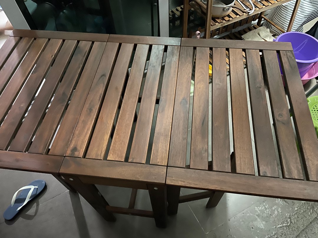 Lightly used ikea applaro outdoor dining table, Furniture & Home Living