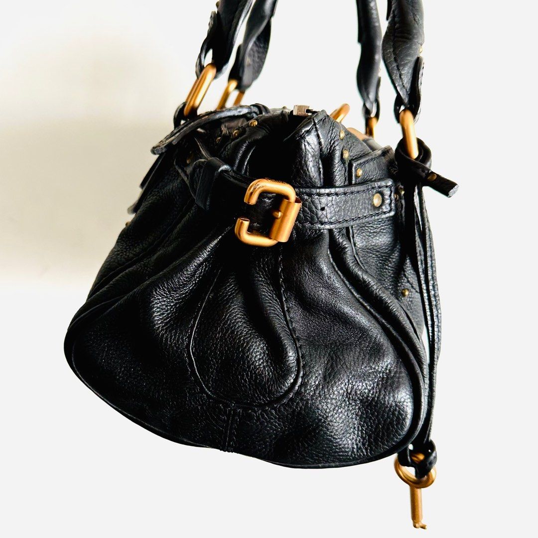 LIKE NEW Chloe Paddington Black GHW Classic Leather Shoulder