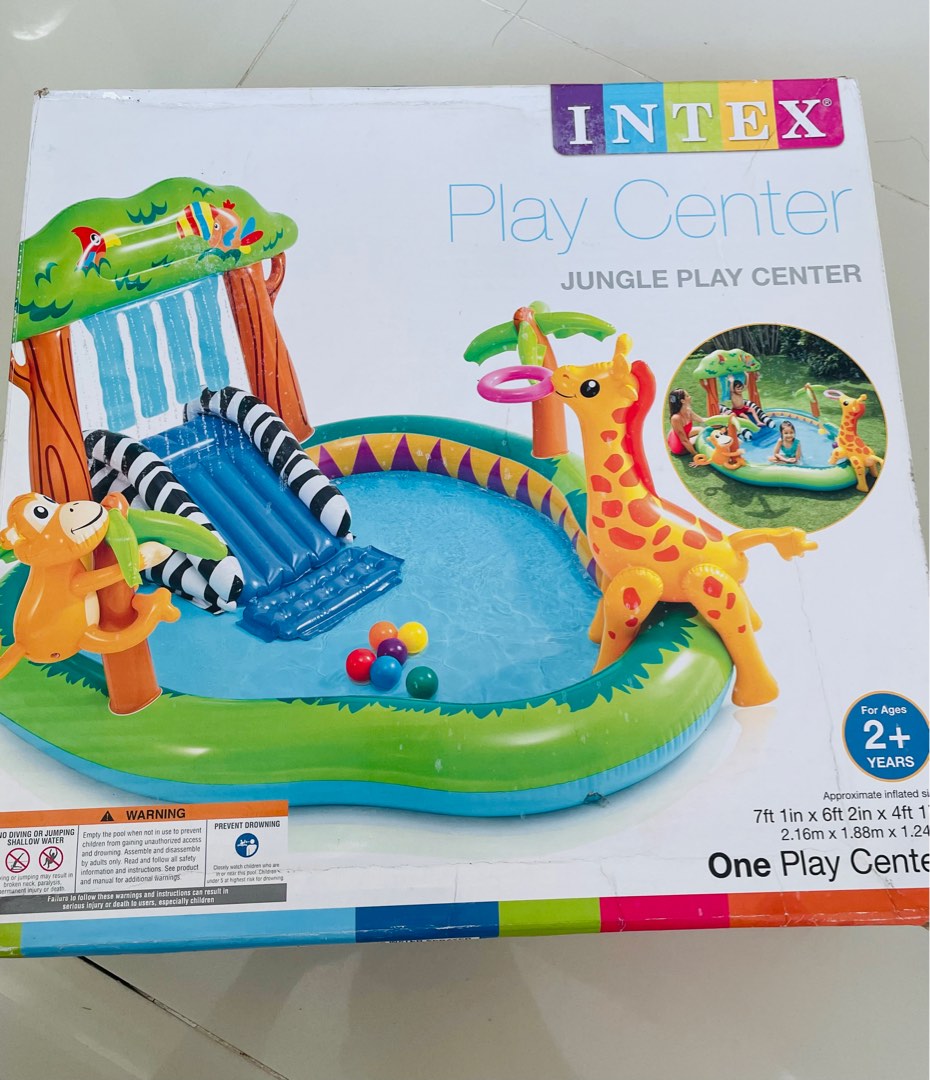 Limited Edition Intex Inflatable Jungle Play Center with Water Slide