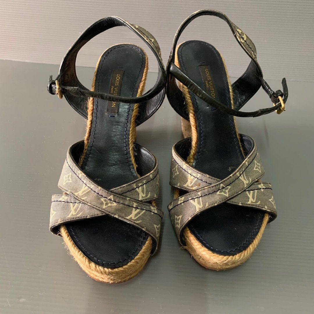 Authentic Louis Vuitton Minilin Wedges Shoes, Luxury, Sneakers & Footwear  on Carousell