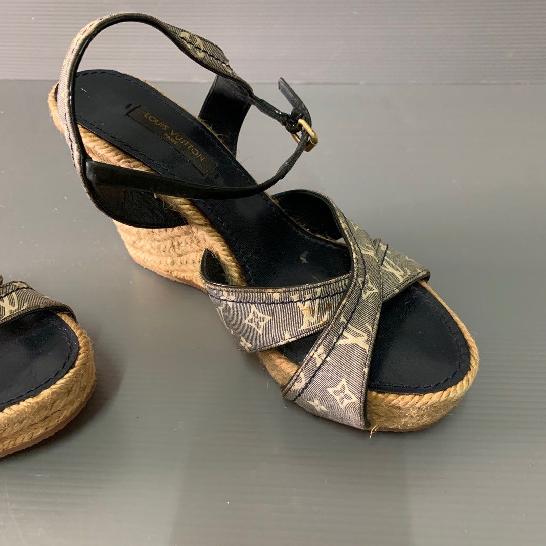 Authentic Louis Vuitton Minilin Wedges Shoes, Luxury, Sneakers & Footwear  on Carousell