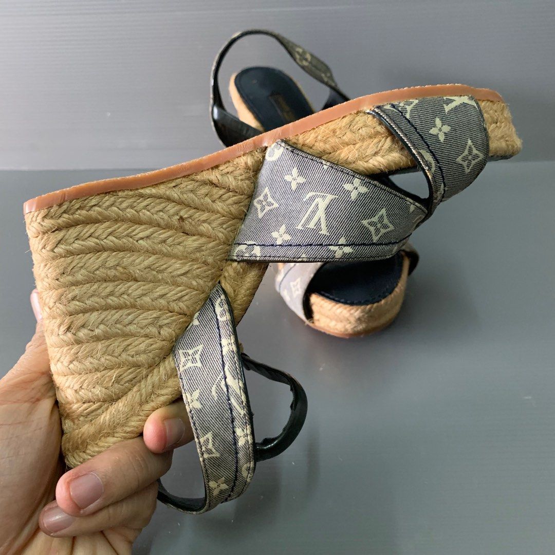 Authentic Louis Vuitton Minilin Wedges Shoes, Luxury, Sneakers & Footwear  on Carousell