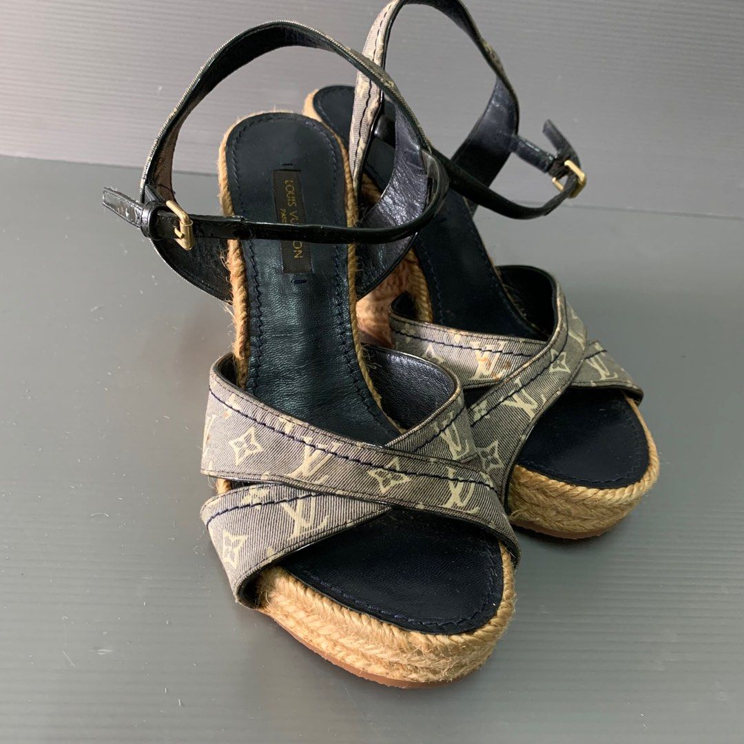 Authentic Louis Vuitton Minilin Wedges Shoes, Luxury, Sneakers & Footwear  on Carousell