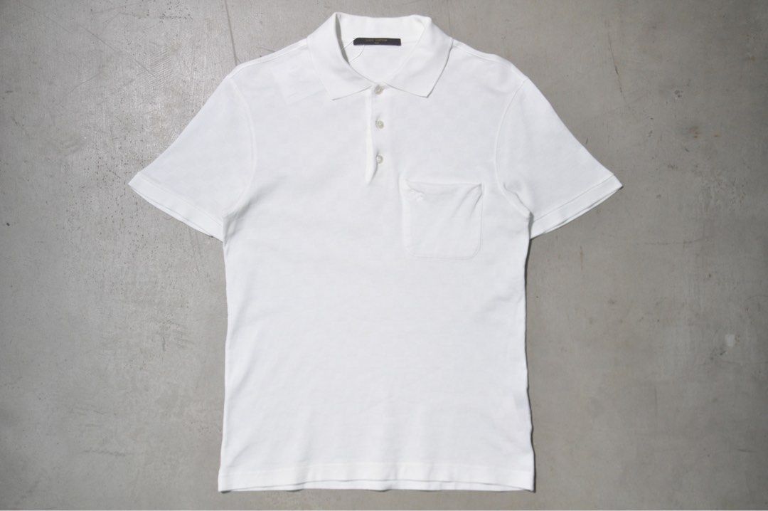 Louis Vuitton Damier Collar Polo Shirt Size M 100% Authentic Worry Free