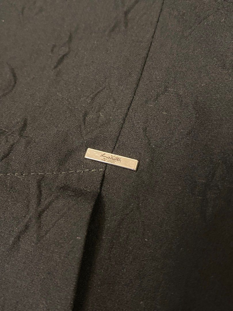 Louis Vuitton LV black embossed monogram double breasted jacket 48