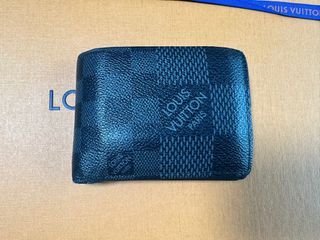 Louis Vuitton LV Coin Card Holder eclipse Grey Cloth ref.955983