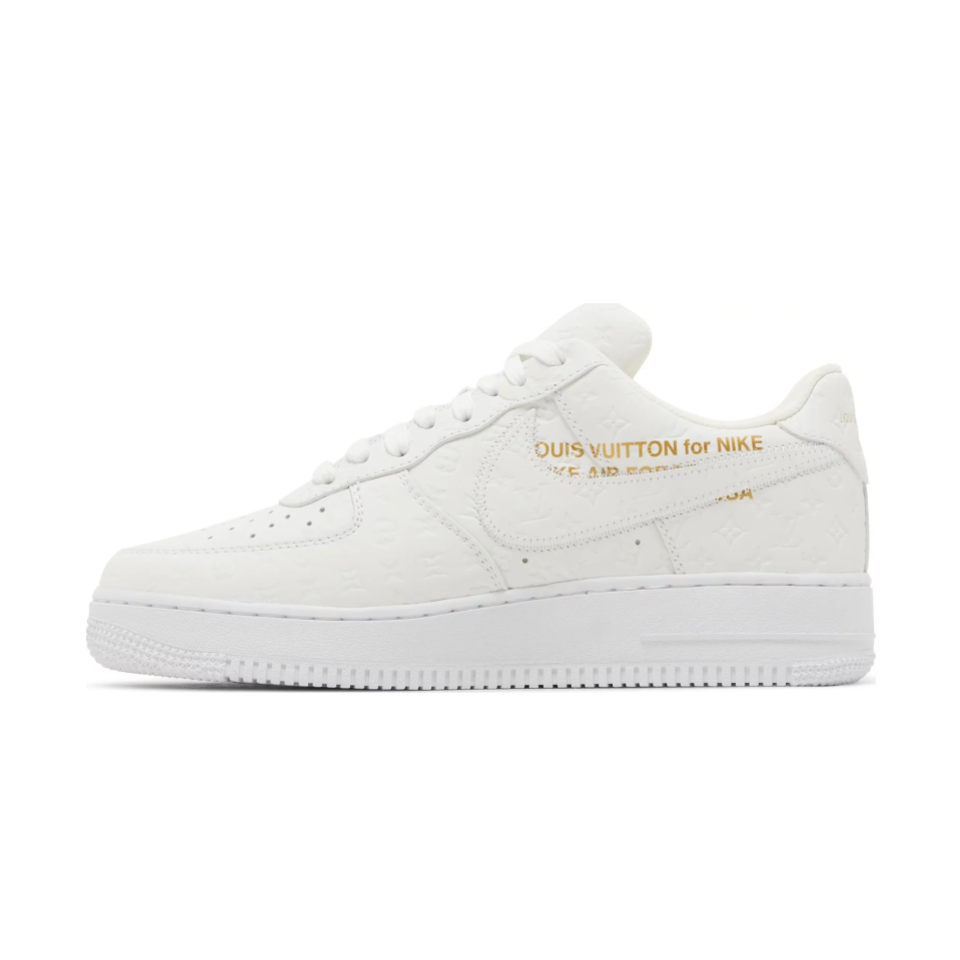 Louis Vuitton x Nike Air Force 1 Gold | Size 10