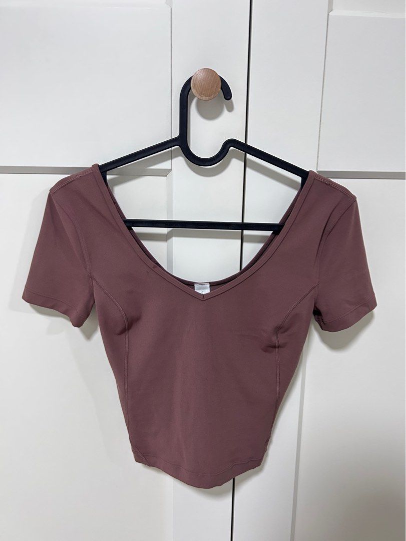 Lululemon Align T-shirt in Dark Oxide, Women's Fashion, Tops