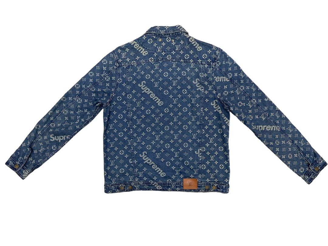 LV x Supreme denim jacket, Men's Fashion, Coats, Jackets and