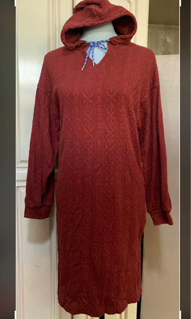 Maroon Knitted Maxi Dress Women s Fashion Dresses Sets Dresses on